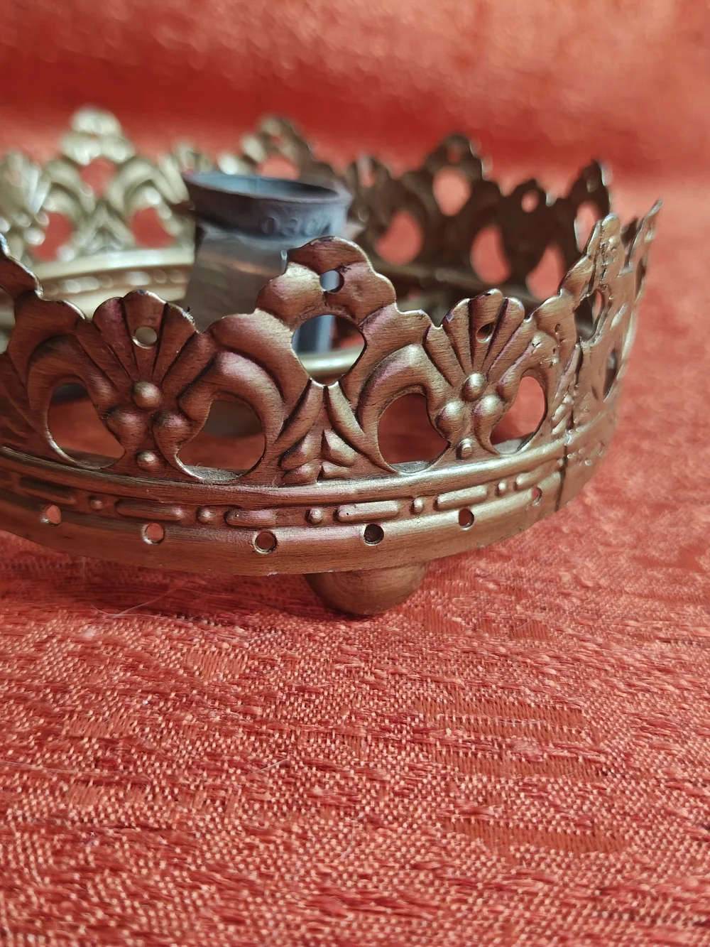 Vintage Crown Lamp Gold Tone